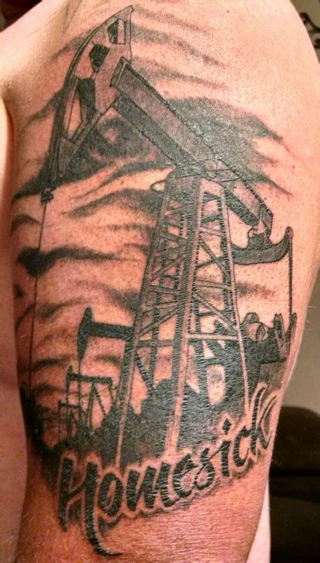 The design features the word dad written in elegant cursive font, which is transformed into a bird. . Oilfield tattoo ideas